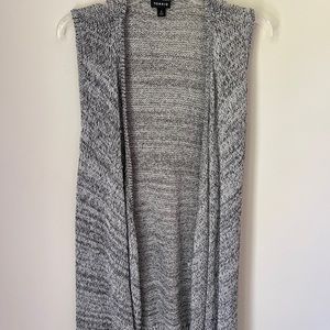 Grey and white torrid long flowing vest